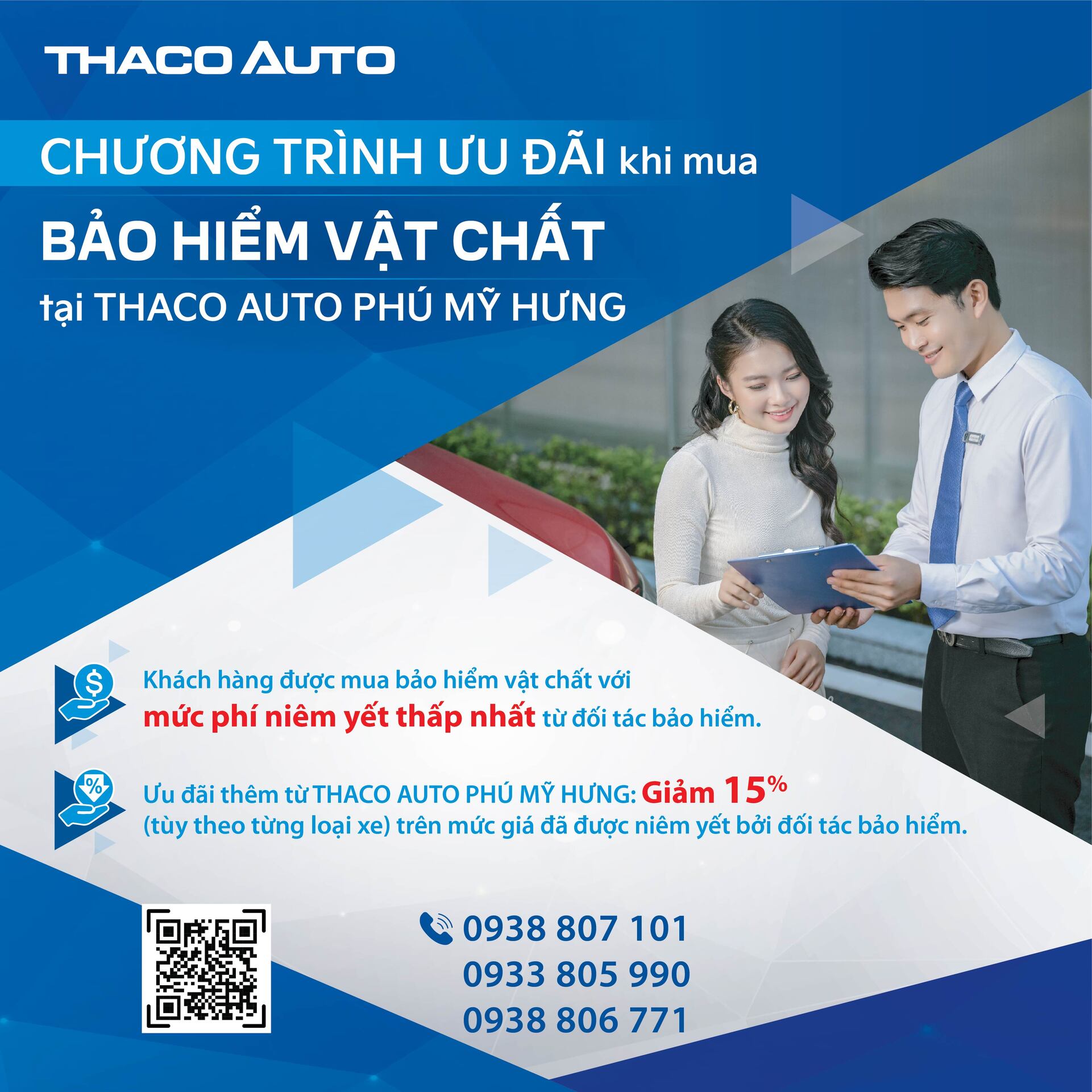 “An tâm tuyệt đối” khi mua bảo hiểm vật chất tại THACO AUTO Phú Mỹ Hưng